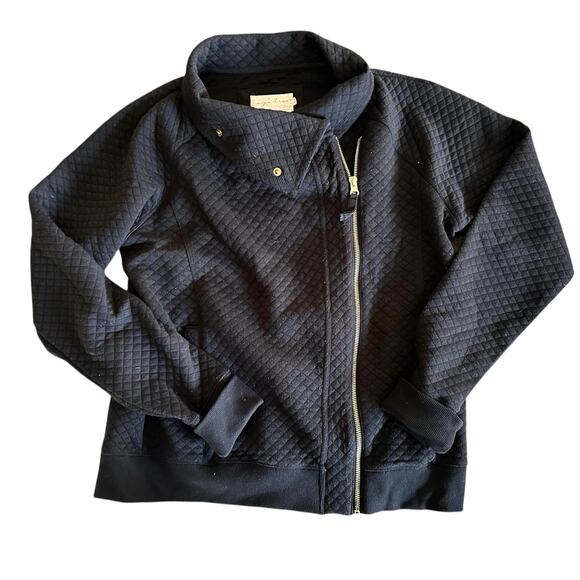 Evy’s tree lizzy black moto luxury hoodie comfort soft L excellent condition - Picture 1 of 4